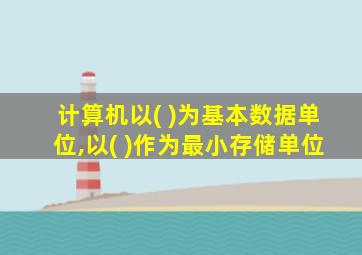 计算机以( )为基本数据单位,以( )作为最小存储单位